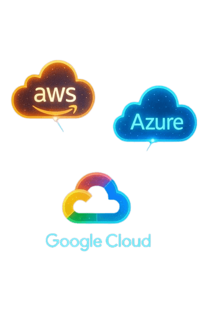 AWS, Azure and Google Cloud — the platforms we build and deploy on